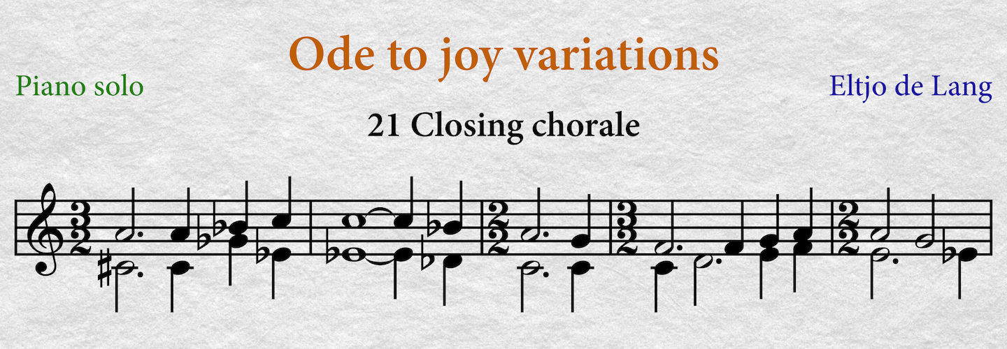 Closing chorale example